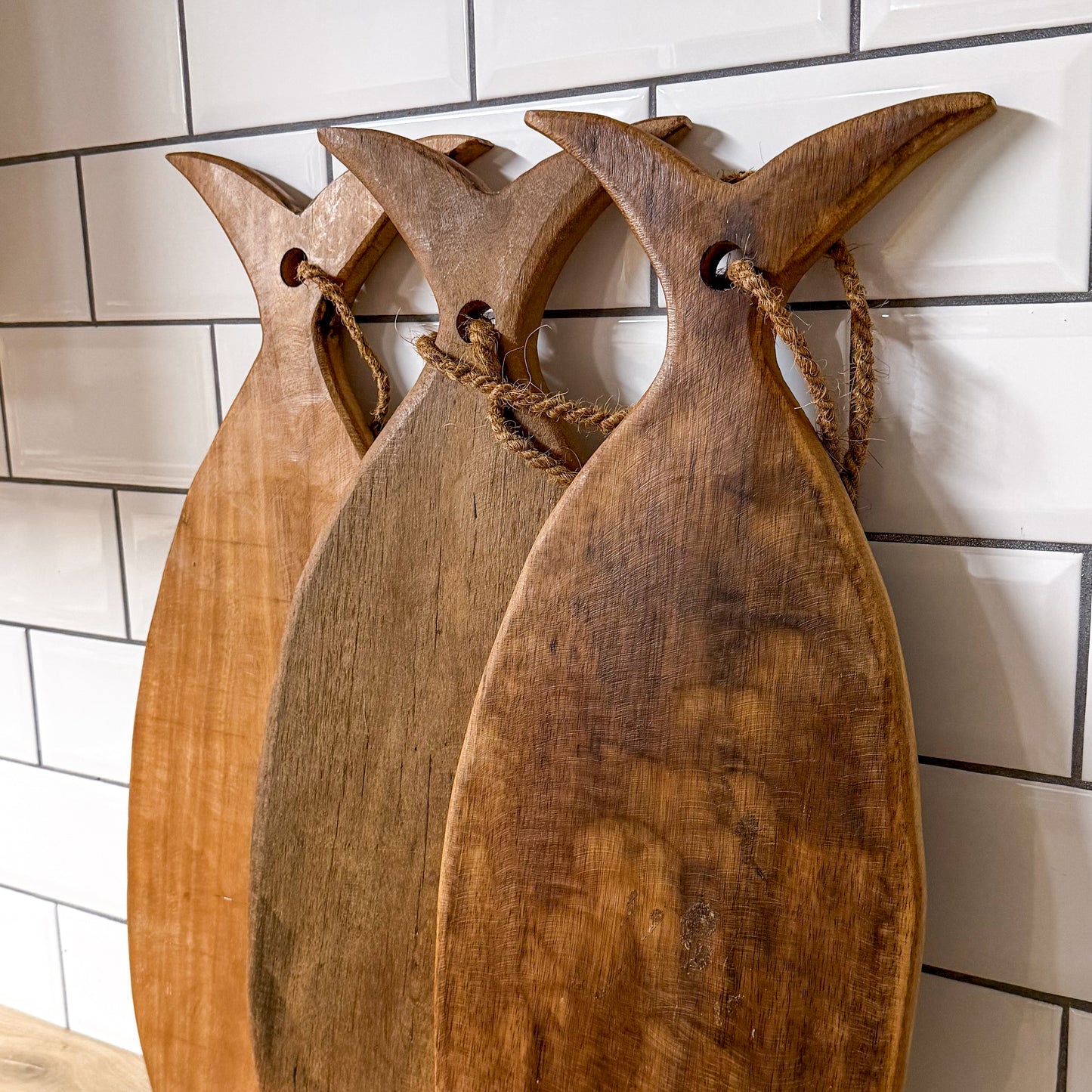 Hand-Carved Wooden Fish Board