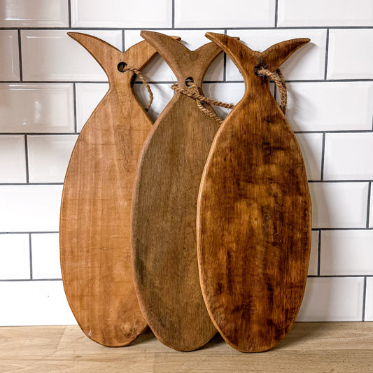 Hand-Carved Wooden Fish Board