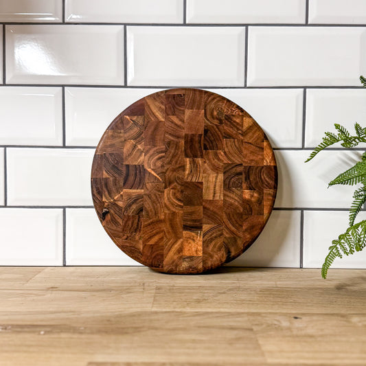 Small Round Hardwood Chopping Board AWS-13S