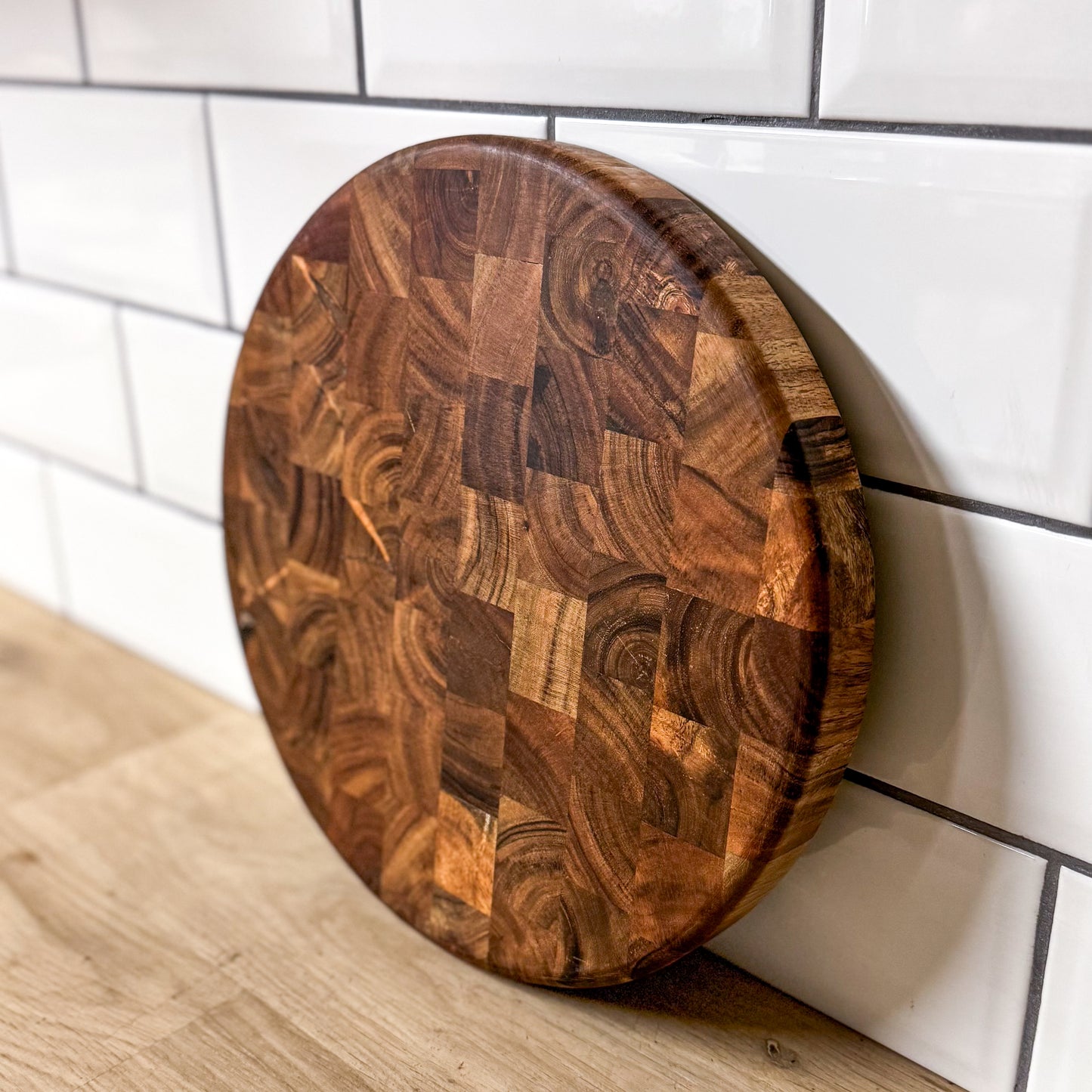 Small Round Hardwood Chopping Board AWS-13S